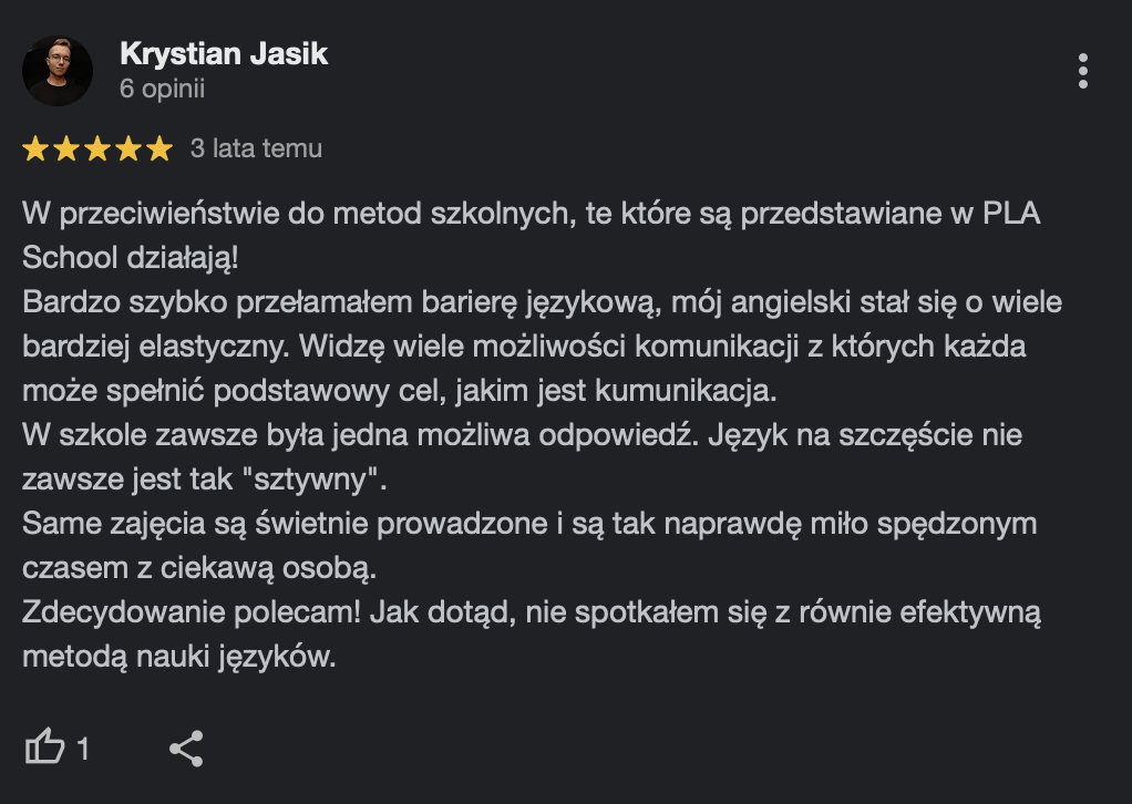 pla school mateusz stasica nauka języków obcych szkoła językowa opinie nauka indywidualna nowoczesna nauka nowy sposób na angielski niderlandzki niemiecki 7